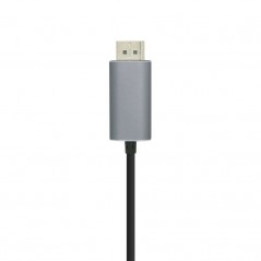 Cable Conversor Aisens A109-0394 USB Tipo-C Macho - Displayport Macho 0.8m Negro