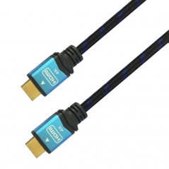 Cable HDMI 2.0 4K Aisens A120-0356 V2 HDMI Macho - HDMI Macho 1m Negro Azul