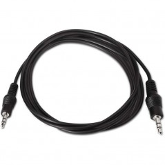 Cable Estéreo Aisens A128-0141 Jack 3.5 Macho - Jack 3.5 Hembra 30cm Negro