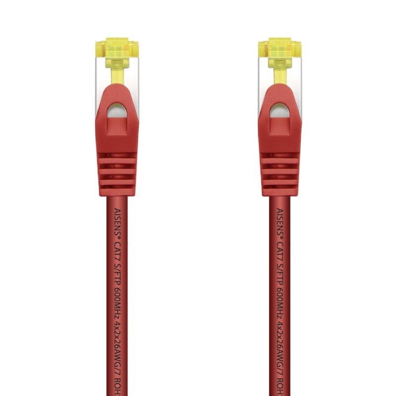 Cable de Red RJ45 SFTP Aisens A146-0468 Cat.7 25cm Rojo