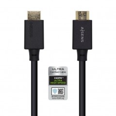 Cable HDMI 2.1 8K Aisens A150-0420 HDMI Macho - HDMI Macho 0.5m Certificado Negro