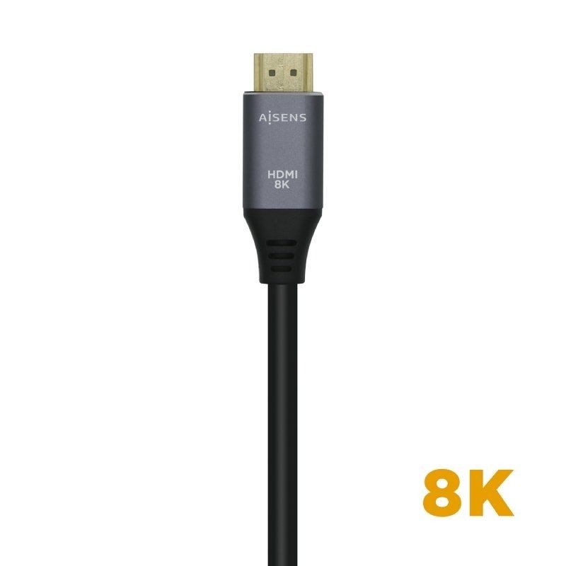 Cable HDMI 2.1 8K Aisens A150-0425 HDMI Macho - HDMI Macho 0.5m Gris Negro