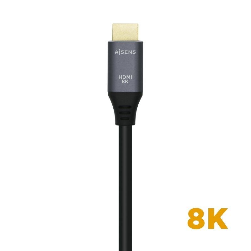 Cable HDMI 2.1 8K Aisens A150-0426 HDMI Macho - HDMI Macho 1m Gris Negro