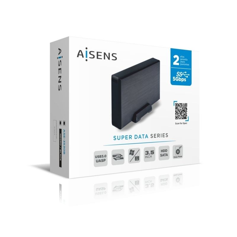 Caja Externa para Disco Duro de 3.5 Aisens ASE-3530B USB 3.1