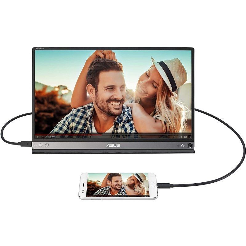 Monitor Portátil Asus ZenScreen Go MB16AP 15.6 Full HD Plata y Negro