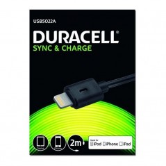 Cable USB Lightning Duracell USB5022A USB Macho - Lightning Macho 2m Negro