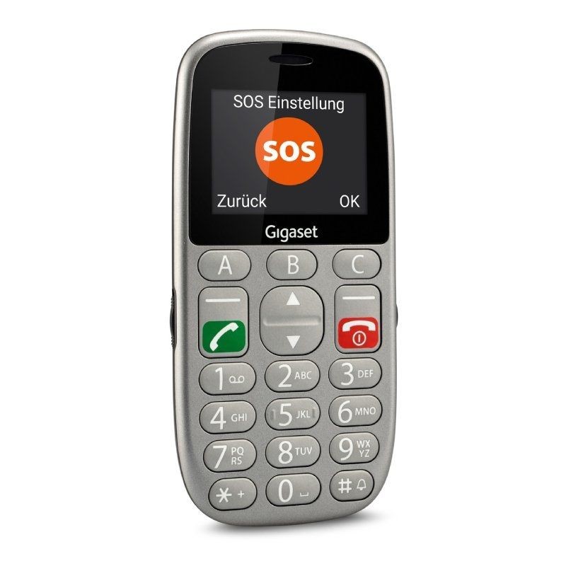 Teléfono Móvil Gigaset GL390 para Personas Mayores Gris