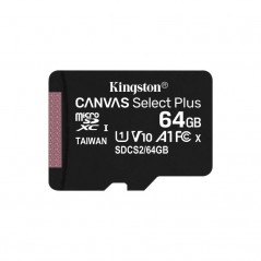 Tarjeta de Memoria Kingston CANVAS Select Plus 64GB microSD XC Clase 10 100MBs