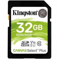 Tarjeta de Memoria Kingston CANVAS Select Plus 32GB SD HC Clase 10 100MBs