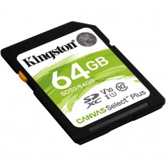 Tarjeta de Memoria Kingston CANVAS Select Plus 64GB SD XC Clase 10 100MBs