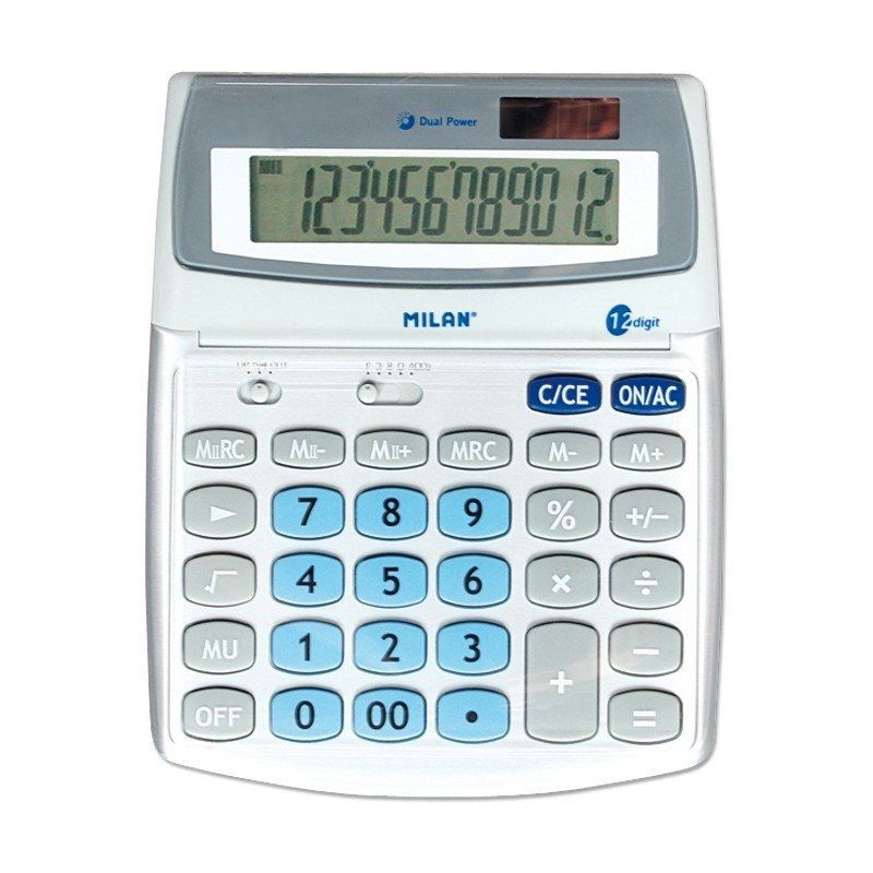 Calculadora Milan 152512BL Gris