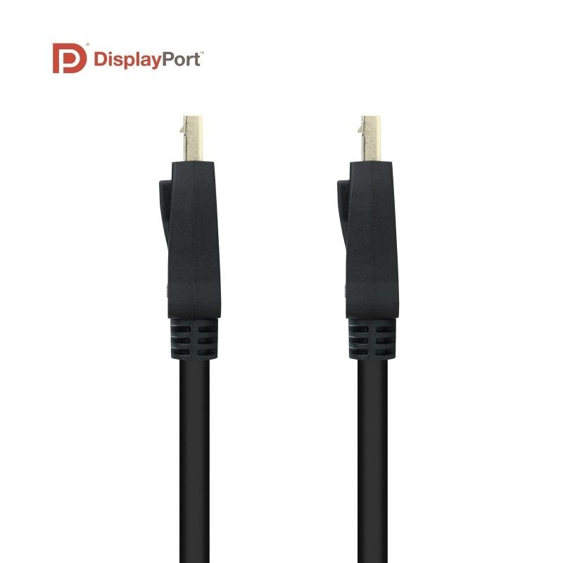 Cable Displayport 1.4 8K Nanocable 10.15.2501 Displayport Macho - Displayport Macho 1m Certificado Negro