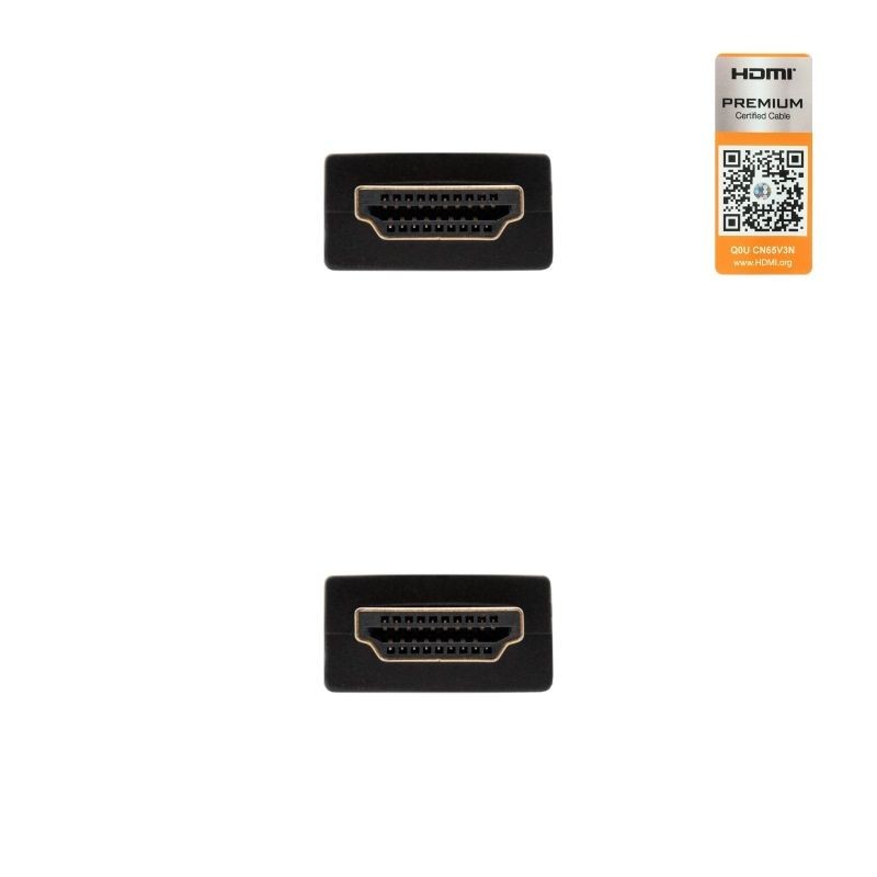 Cable HDMI 2.0 4K Nanocable 10.15.3602 HDMI Macho - HDMI Macho 2m Certificado Negro