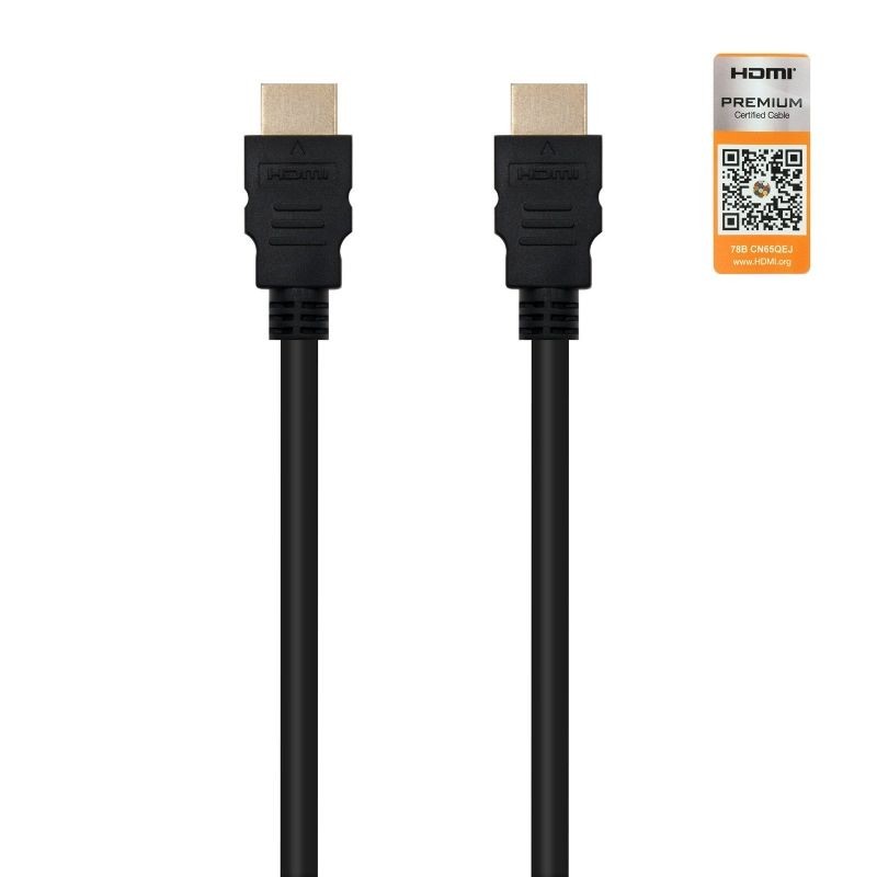 Cable HDMI 2.0 4K Nanocable 10.15.3603 HDMI Macho - HDMI Macho 3m Certificado Negro