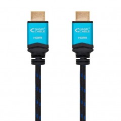 Cable HDMI 2.0 4K Nanocable 10.15.3701 HDMI Macho - HDMI Macho 1m Negro Azul