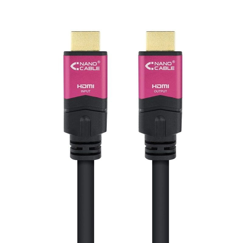 Cable HDMI 2.0 4K Nanocable 10.15.3725 HDMI Macho - HDMI Macho 25m Negro