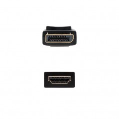 Cable Conversor Nanocable 10.15.4300 Displayport Macho - HDMI Macho 0.5m Negro