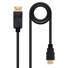 Cable Conversor Nanocable 10.15.4301-L150 Displayport Macho - HDMI Macho 1.5m Negro
