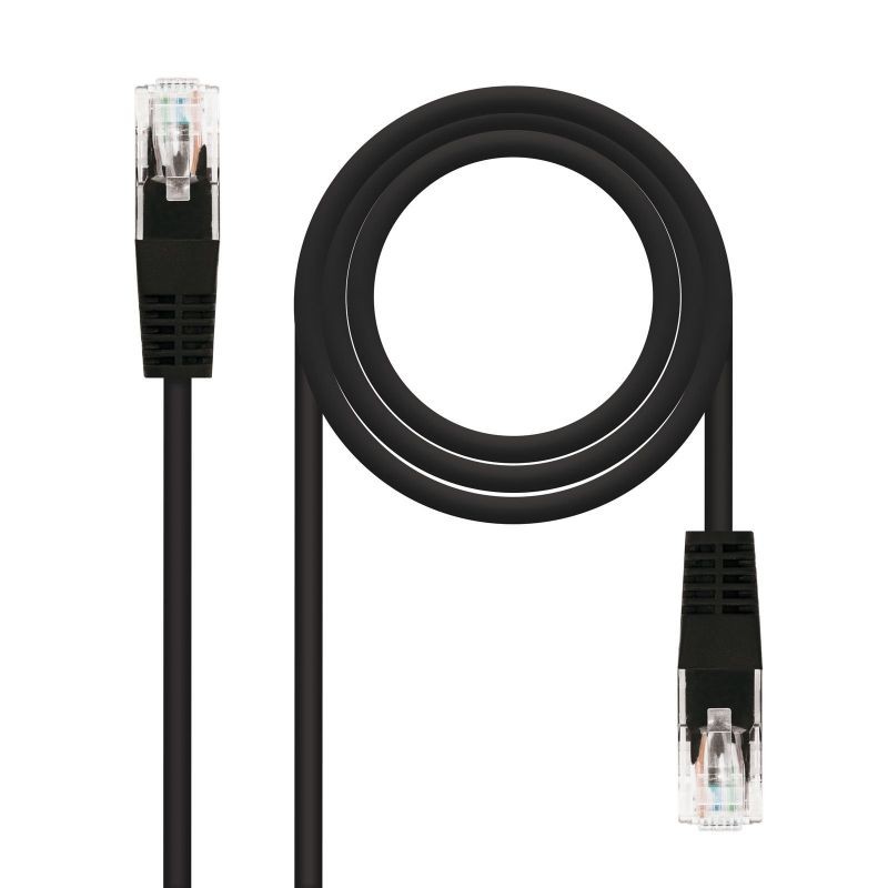 Cable de Red RJ45 UTP Nanocable 10.20.0100-BK Cat.5e 50cm Negro