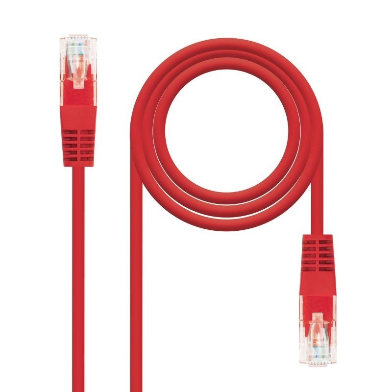 Cable de Red RJ45 UTP Nanocable 10.20.0401-R Cat.6 1m Rojo