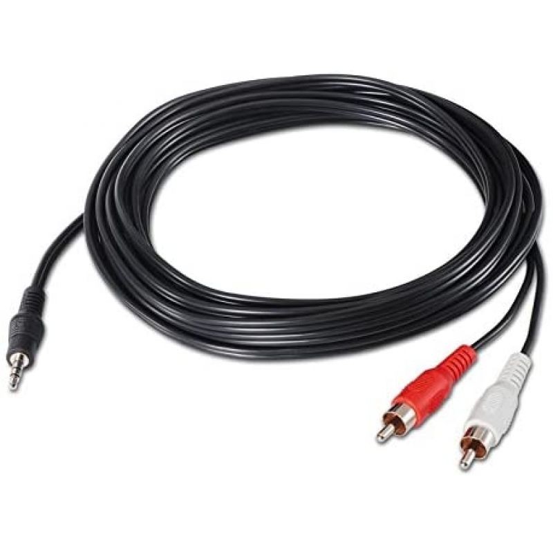 Cable Estéreo Nanocable 10.24.0300 Jack 3.5 Macho - 2x RCA Macho 30cm Negro
