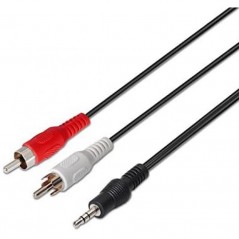 Cable Estéreo Nanocable 10.24.0310 Jack 3.5 Macho - 2x RCA Macho 10m Negro