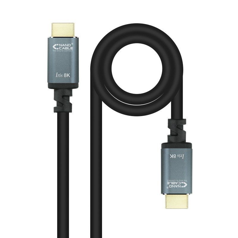 Cable HDMI 2.1 8K Nanocable 10.15.8001-L150 HDMI Macho - HDMI Macho 1.5m Negro