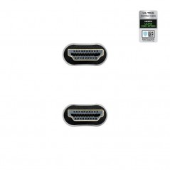 Cable HDMI 2.1 8K Nanocable 10.15.8102 HDMI Macho - HDMI Macho 2m Certificado Negro