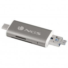Lector de Tarjetas Externo NGS ALLYREADER USB 2.0 USB Tipo-C Micro USB
