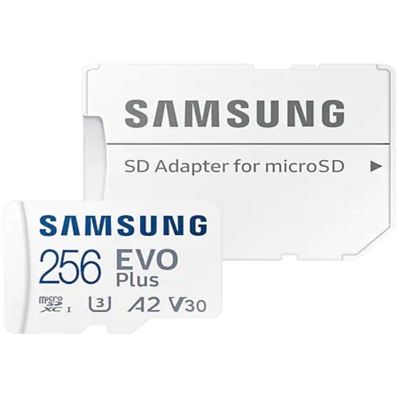 Tarjeta de Memoria Samsung EVO Plus 2021 256GB microSD XC con Adaptador Clase 10 130MBs