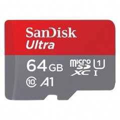 Tarjeta de Memoria SanDisk Ultra 64GB microSD XC I Clase 10 120MBs