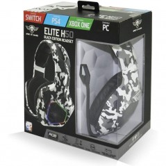 Auriculares Gaming con Micrófono Spirit of Gamer Elite-H50 Jack 3.5 Camuflaje Ártico