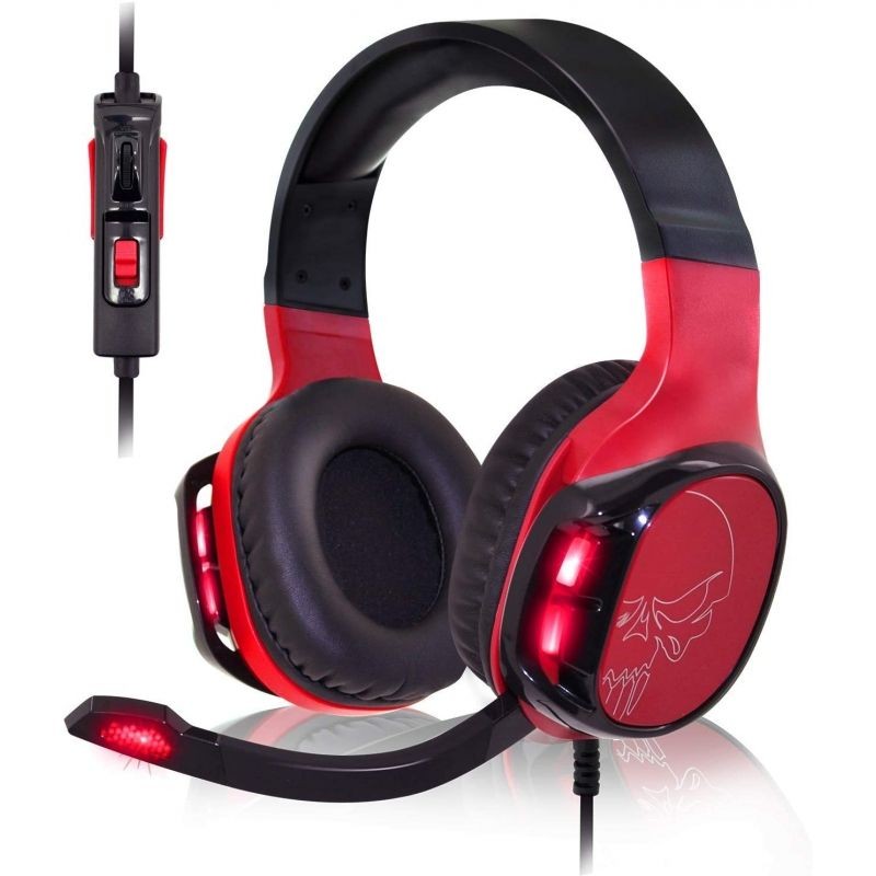 Auriculares Gaming con Micrófono Spirit of Gamer Elite-H60 Jack 3.5 USB 2.0 Rojos