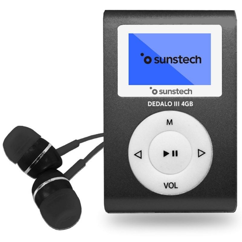 Reproductor MP3 Sunstech Dedalo III 4GB Radio FM Negro