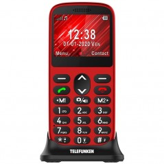 Teléfono Móvil Telefunken S420 para Personas Mayores Rojo