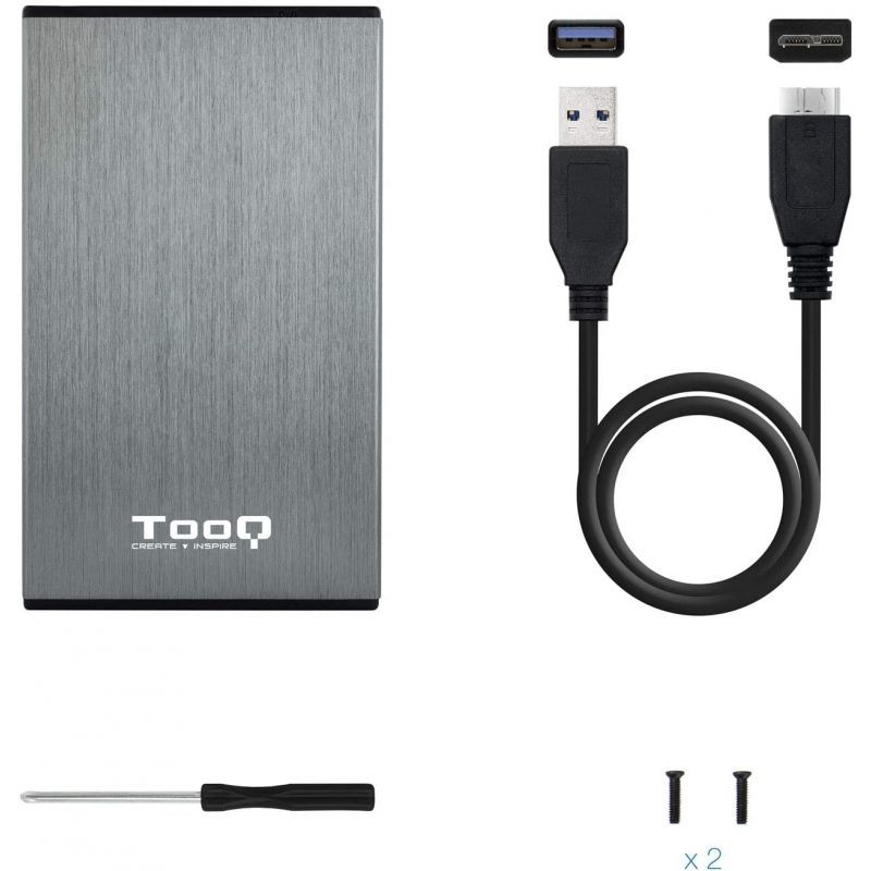 Caja Externa para Disco Duro de 2.5 TooQ TQE-2527G USB 3.1