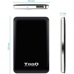 Caja Externa para Disco Duro de 2.5 TooQ TQE-2538B USB 3.1