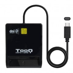 Lector de DNI TooQ TQR-211B USB-C Negro
