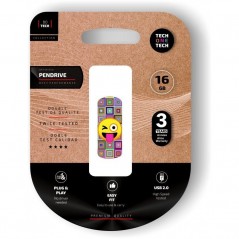 Pendrive 16GB Tech One Tech Emoji guińo USB 2.0
