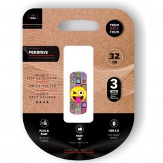 Pendrive 32GB Tech One Tech Emoji guińo USB 2.0
