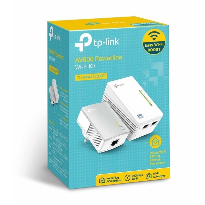 Adaptador Powerline TPLink WPA4220Kit 500Mbps Alcance 300m Pack de 2