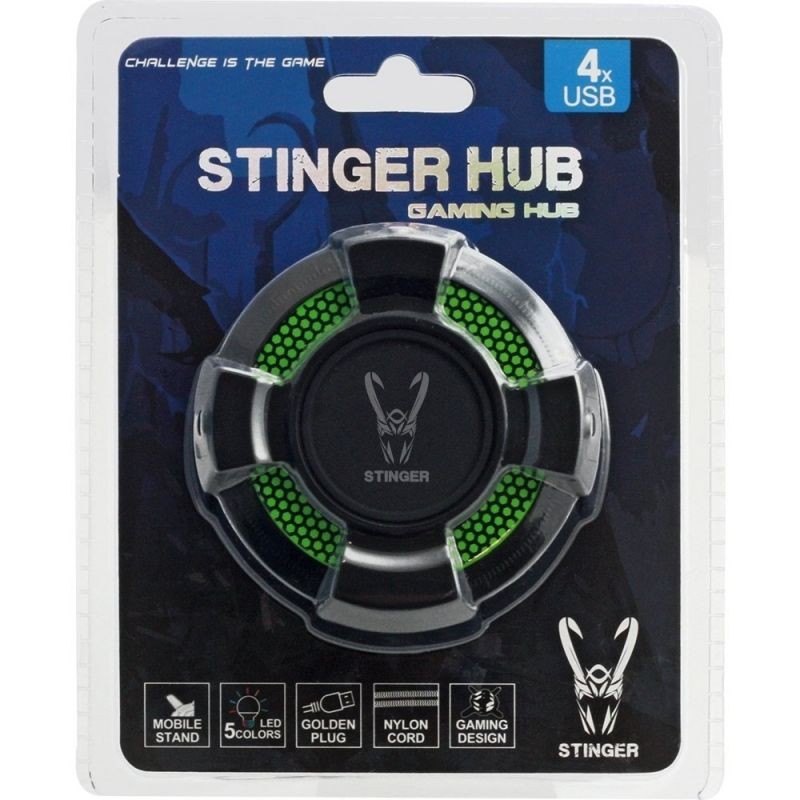 Hub USB 2.0 Woxter Stinger Hub Verde 4 Puertos USB